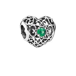 Pandora Emerald Heart Bead